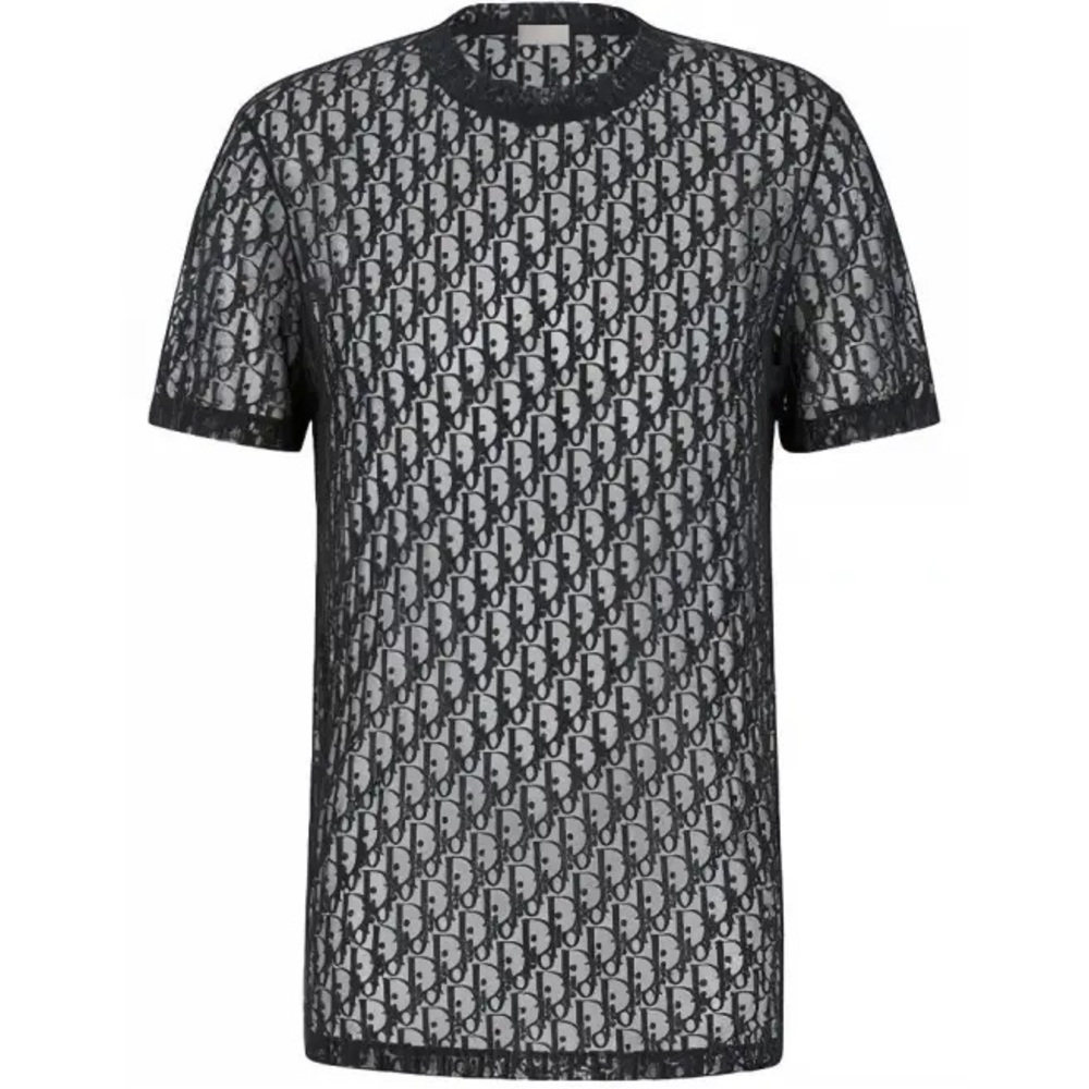 Dior Oblique Jacquard Sheer T-Shirt